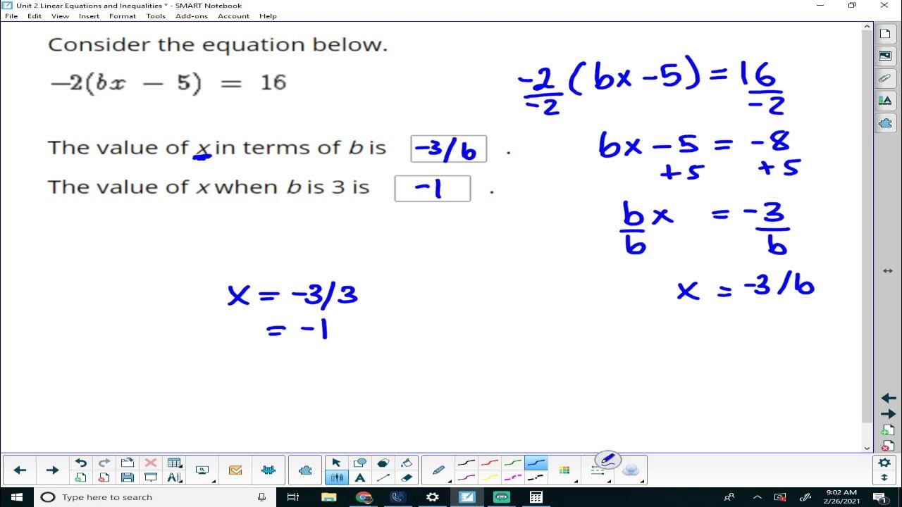 Unit 2 Solving Literal Equations Mastery Test Part 1 YouTube