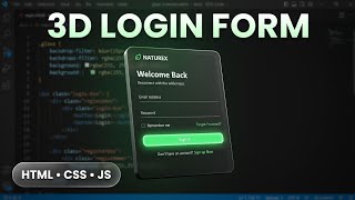 3D Animated Login & Registration Form in HTML, CSS & JavaScript