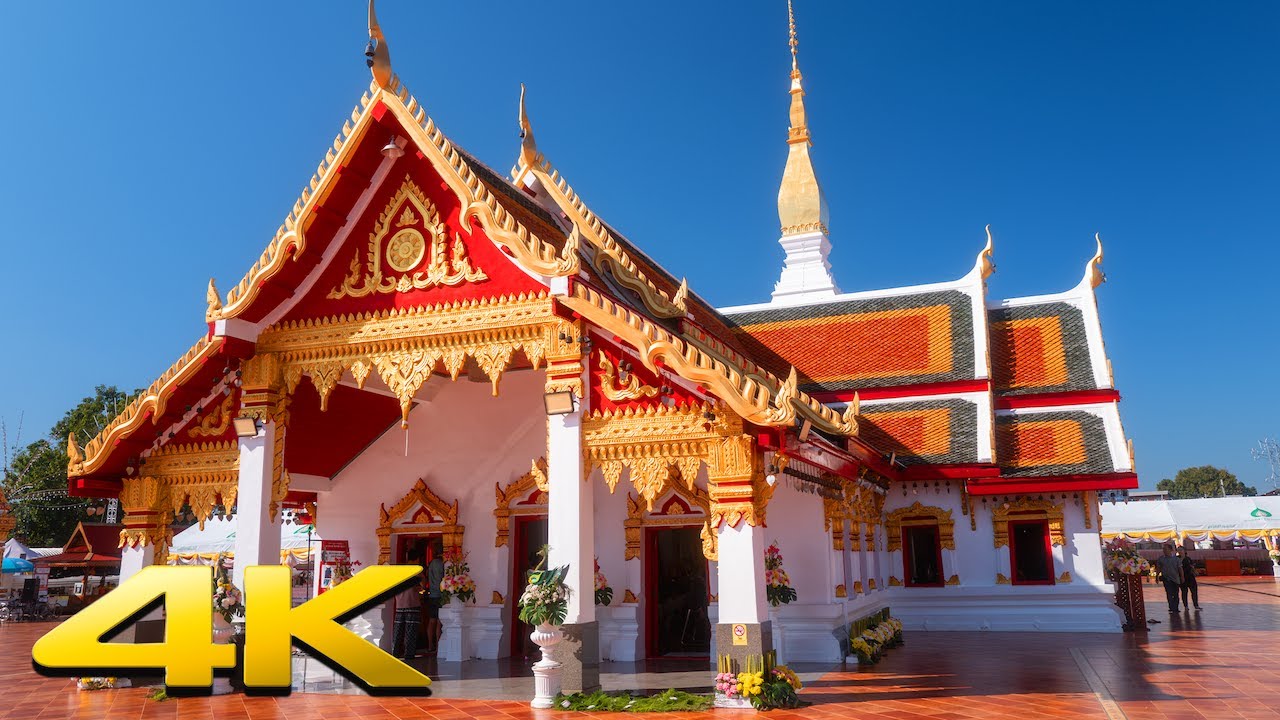 4K THAILAND | WAT PHRA THAT CHOENG CHUM WORAWIHAN in SAKON NAKHON- Walkabout