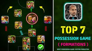 Top 7 Best Possession Game Custom Formation In eFootball 2024 Mobile | Best Custom Formation For PG