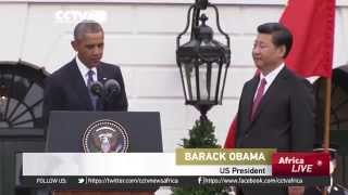 President Xi, Obama speak at welcome ceremony