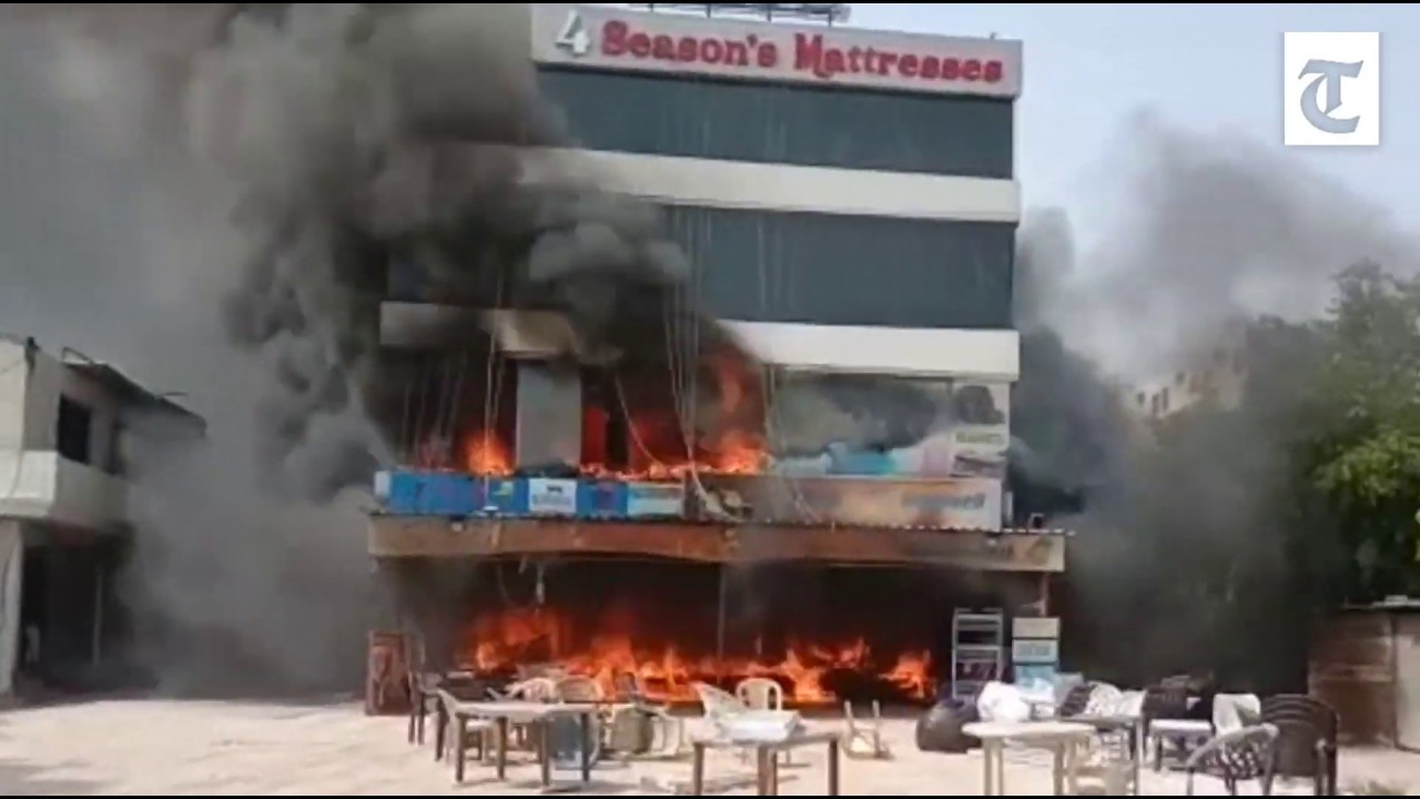 the tribune philippines Fire engulfs mattresses showroom on a Kharar-Chandigarh road