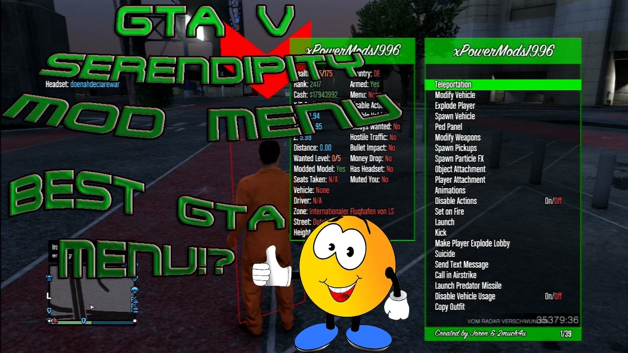 [GTA V/1.28] Serendipity SPRX Mod Menu + RP DROP - YouTube