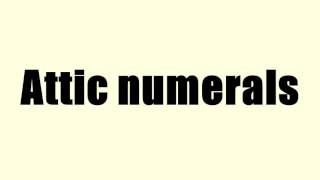 Attic numerals