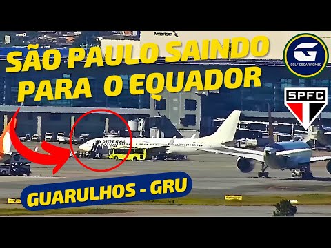 Time do São Paulo FC decola de Guarulhos para o Equador