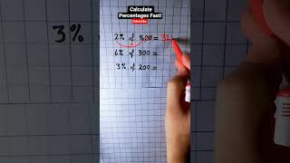 Easy Percentage Trick | Calculate Percentages Fast! #maths #mathstricks #education