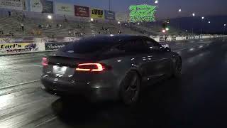 New Tesla Model S Plaid World Record (9.08 seconds at 154 MPH)