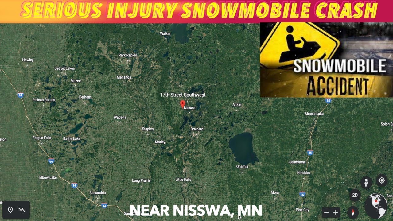Serious Injury Snowmobile Crash In Cass County, Minnesota YouTube