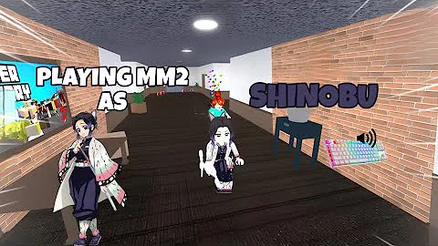 SHINOBU DESTROYS TEAMERS IN MM2 + GAMEPLAY (KEYBOARD ASMR)