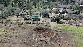 Huge Impact Crater from Lewotobi Volcano 5km from Summit