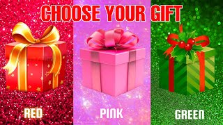 Choose your gift 🎁🤩💖 ||3 gift box challenge, Red, Pink and green#wouldyourather #giftboxchallange