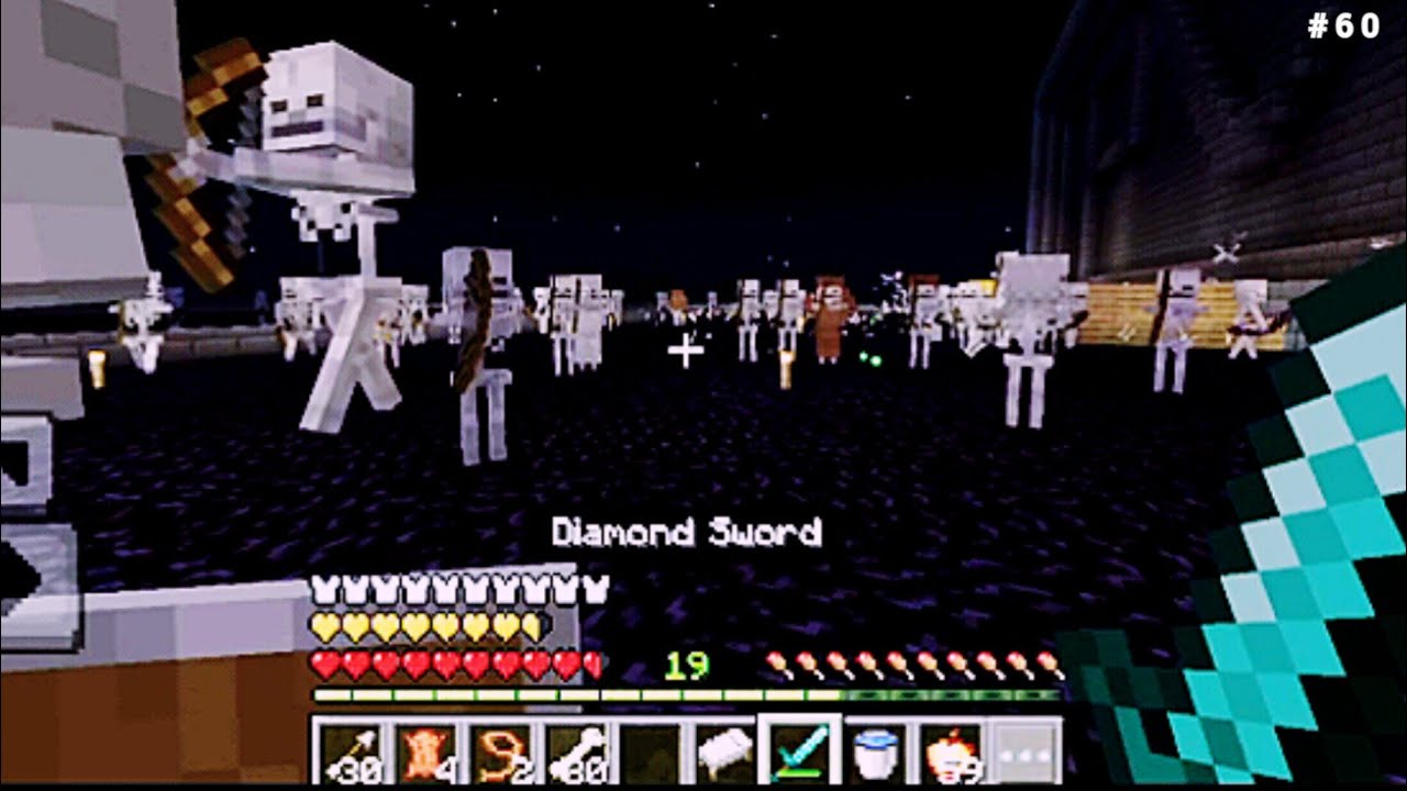 100 Skeleton vs Me ! Minecraft Day 60