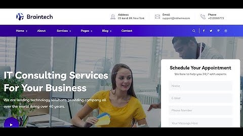 Braintech - Technology & IT Solutions WordPress Theme | IT Company Startup WordPress theme
