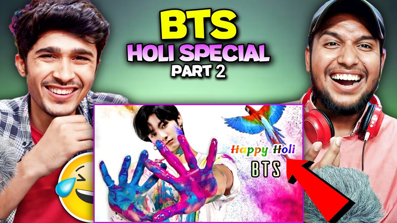 BTS PLAY Holi 🥳 Part-2 Cute Life Video Reaction 😂❤️ | Jungkook | Kim Taeyung | Jimin 😁❤️ |