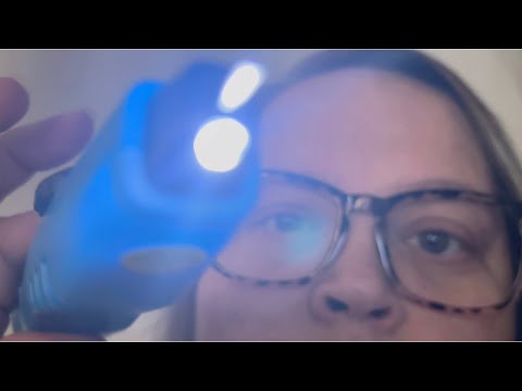 ASMR Cranial Nerve with Detailed Eye Exam for Head Injury | Spraying, Bandage, & Sticky Tape Sounds