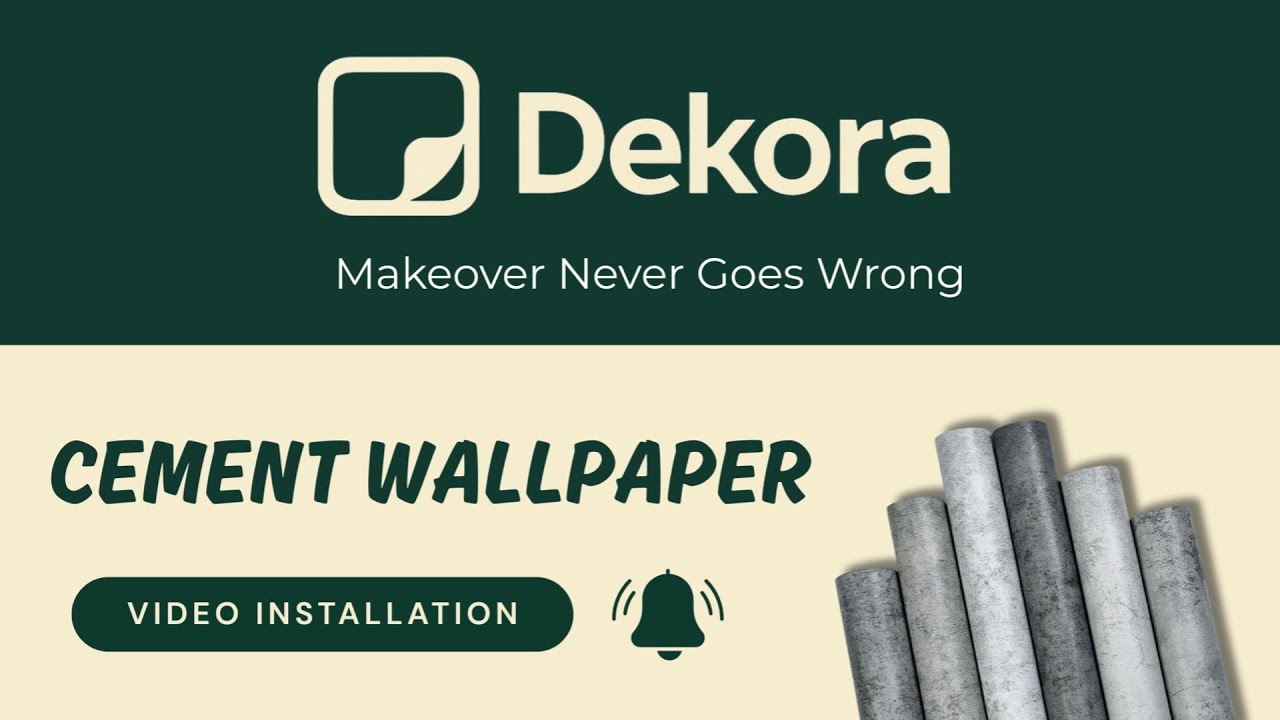 Installation Guide - Dekora Cement Wallpaper | Easy DIY Industrial Style!
