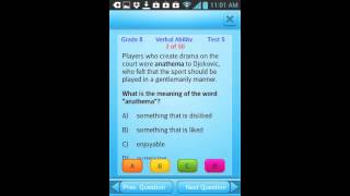 Video QVprep 8th grade App for maths (quantitative) english (verbal) test prep for eighth grade 8 screenshot 5