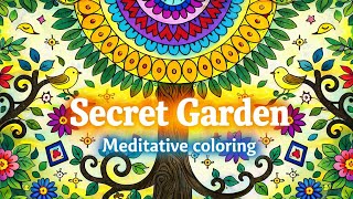 Secret Garden Relaxing Meditative Coloring for Stress Relief
