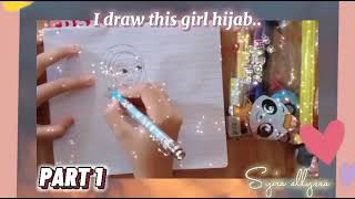 draw girl hijab ?️️