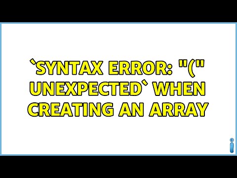 Unix & Linux: `Syntax error: "(" unexpected` when creating an array (3 Solutions!!)