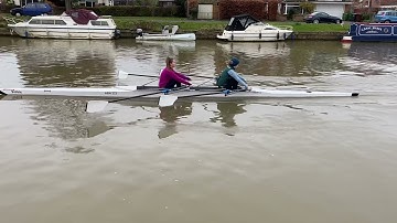 Sculling and Learning to Steer a Double