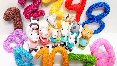 Learn To Count with Squishy Glitter Foam 1-10 and Peppa Pig