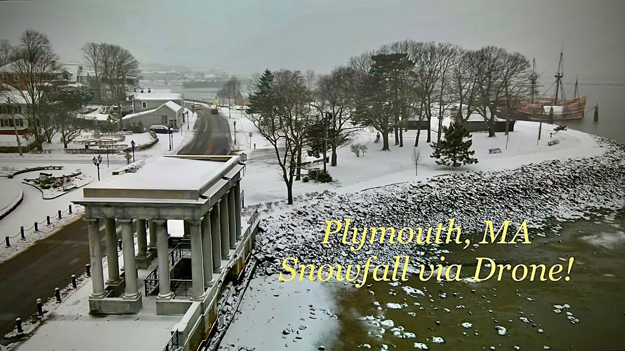 Plymouth MA Snowfall via drone! YouTube
