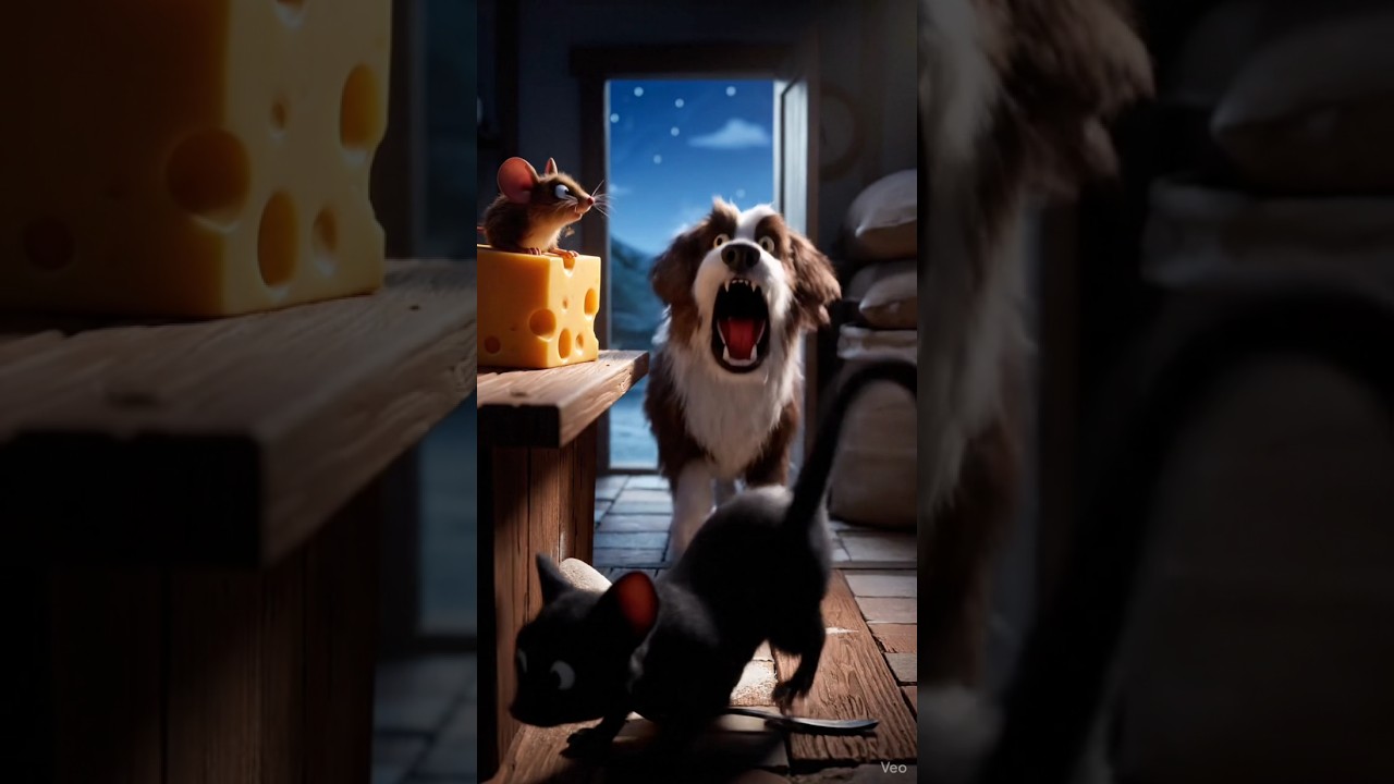 🐭 The Clever Mouse vs The Lazy Cat | Funny Moral Story for Kids | Funspark Kids