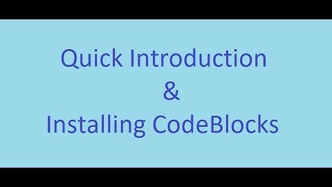 C Programming Course || 1#||Quick Introduction & Installing CodeBlocks (ARABIC)