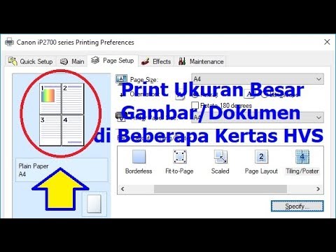 Video: Bagaimanakah cara saya mencetak kertas yang lebih besar?