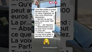 — Qu’est-ce qu’on peut avoir pour 100 euros ?... #blagues #humour  #blaguecourte #blague