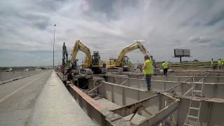 SB I 75 Over Rouge Demolition Timelapse