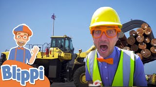 learning construction vehicles with blippi educational videos for kids