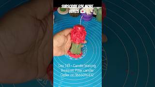 Bouquet Pillar candle #shorts #ytshorts #youtube #nidhicandles #candlemaking