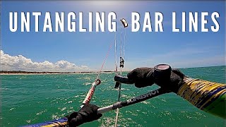 Untangling crossed lines safely after relaunch | KITE FOIL - kitemare