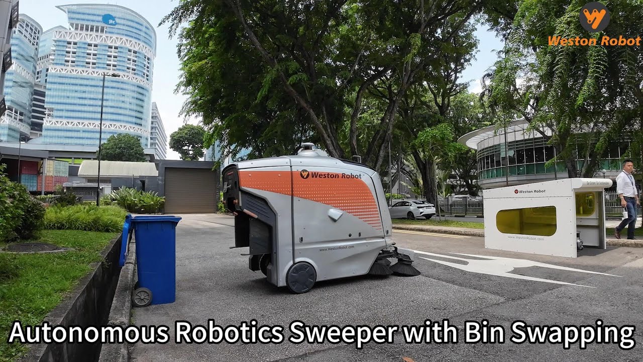 Autonomous Robotics Sweeper with Bin Swapping - YouTube