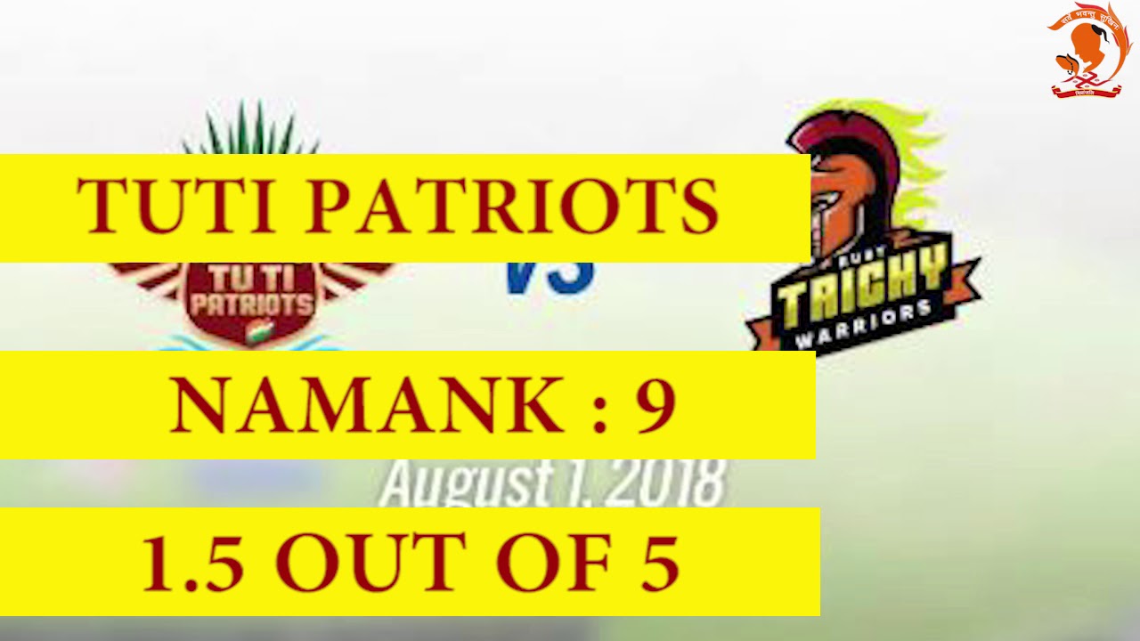 TNPL 2018: Tuti Patriots Vs Ruby Trichy Warriors 23rd Match Prediction, Tut vs Rub, TP vs RTW