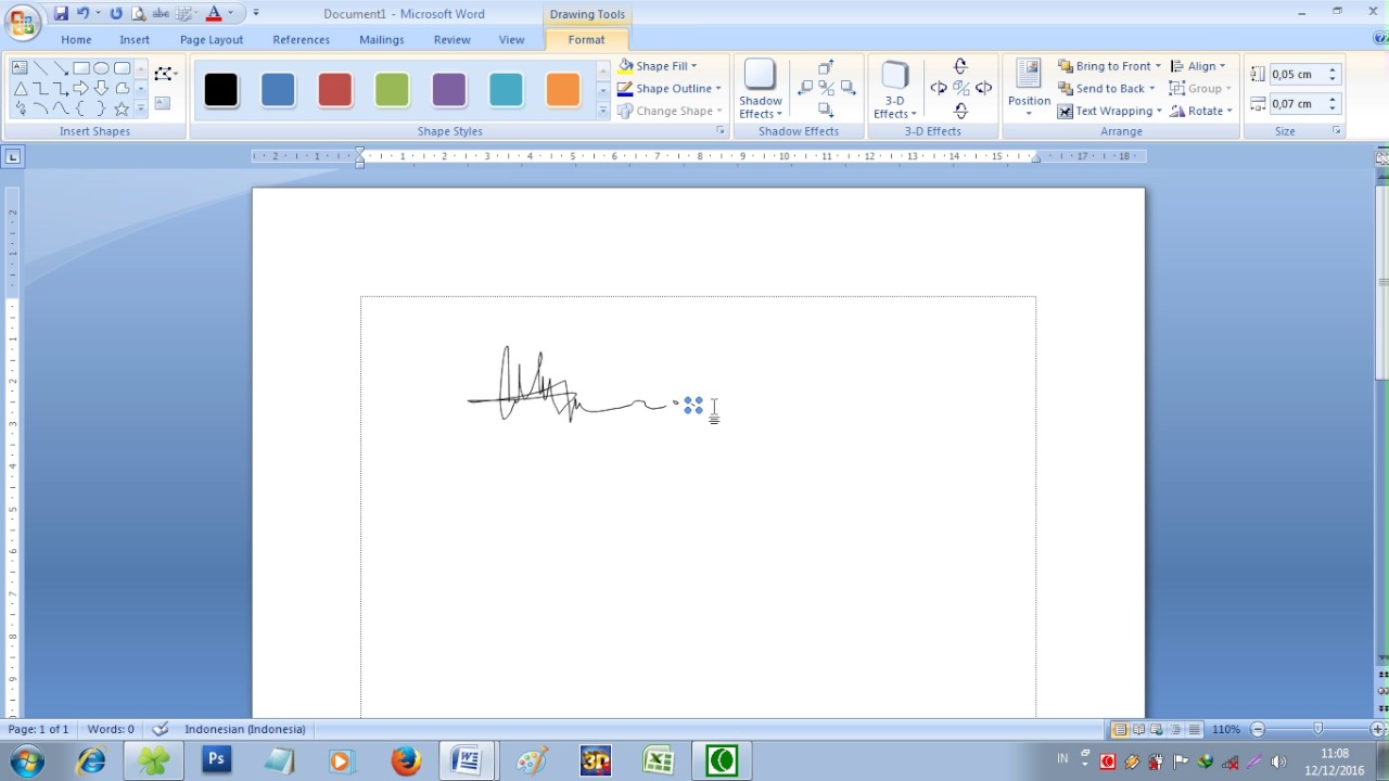 Cara Membuat Tanda Tangan Di Microsoft Word Youtube