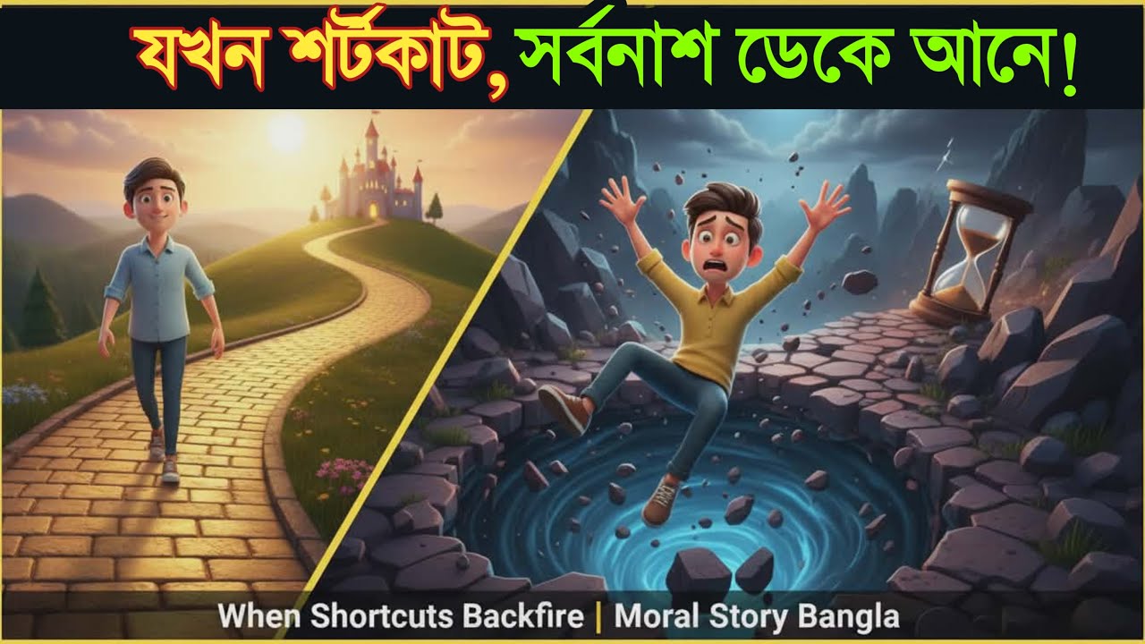 যখন শর্টকাট সর্বনাশ ডেকে আনে | When Shortcuts Backfire | Moral Story Bangla.
