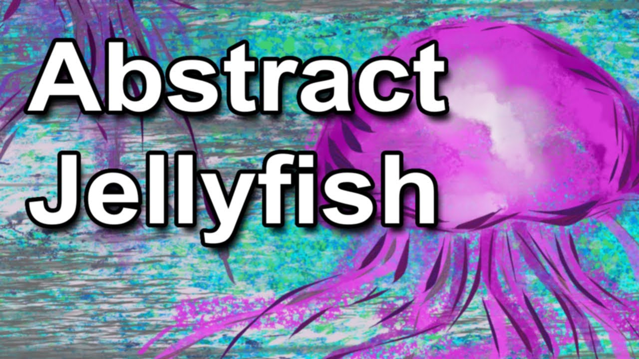 Abstract drawing colored jellyfish - Digital art in Krita