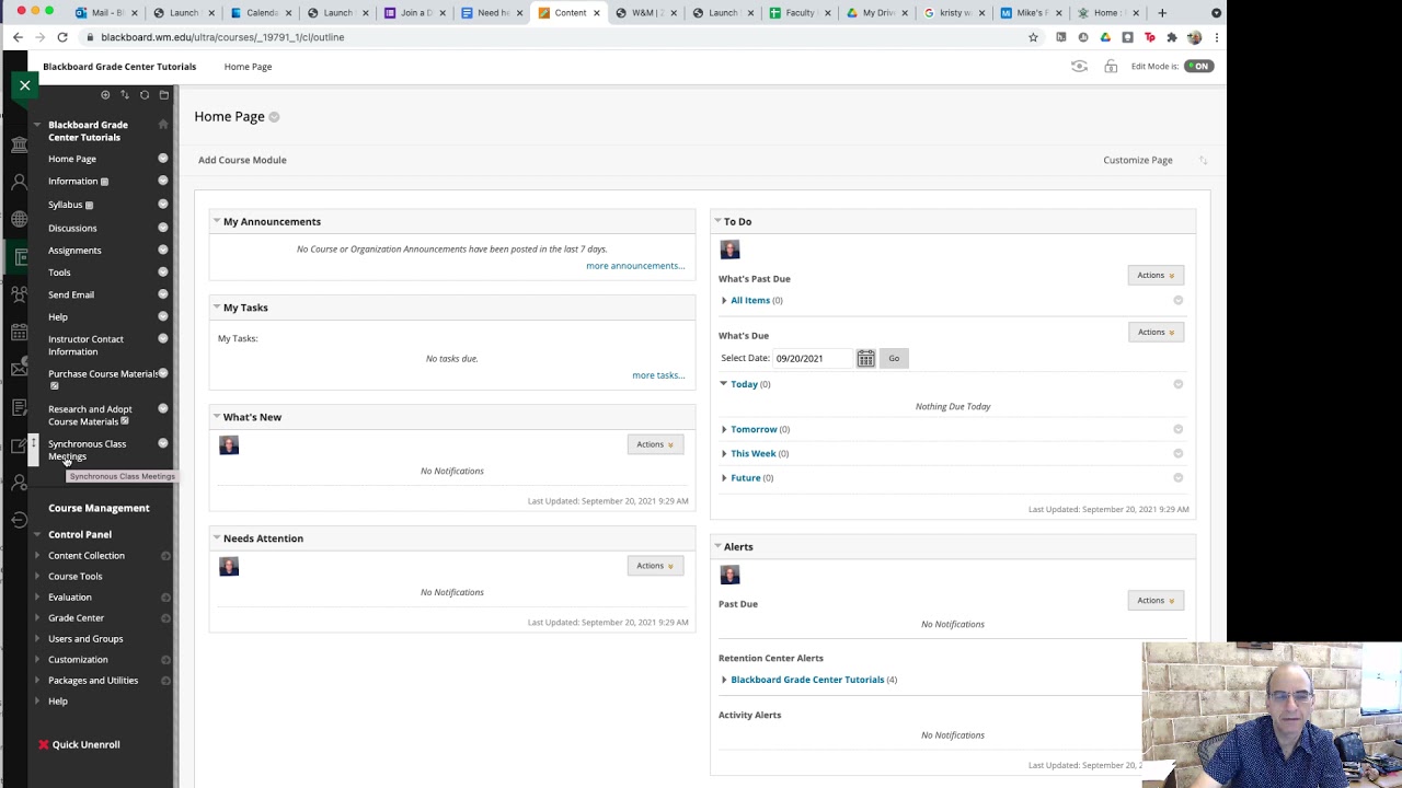 Zoom Blackboard Tool to record a live synchronous session
