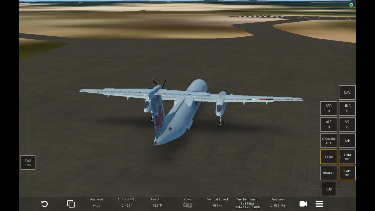 Air Canada Jazz Bombardier Q400 Single Engine Taxi & Takeoff Prince Albert Infinite Flight Global