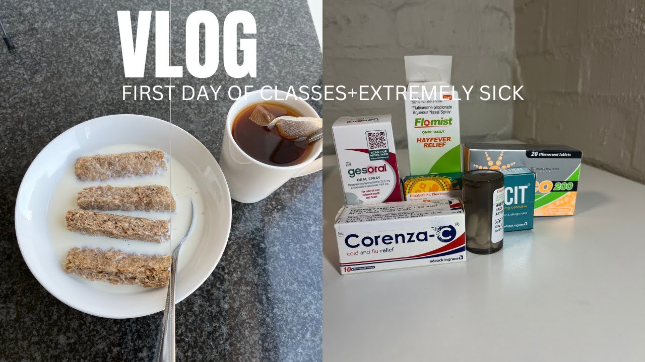 VLOG: first day of uni+short morning routine+sick