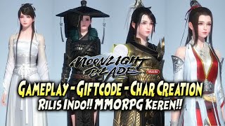 RILIS INDO! WUXIA MMORPG! 2 GIFTCODE - GAMEPLAY - CHAR CREATION 🔥 Moonlight Blade M