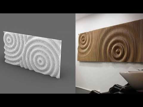 Water Dropped Parametric Wall Panel _ Rhino Grasshopper