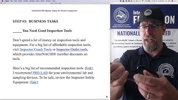 Master Class for Home Inspectors: Step 3, Inspection Tools