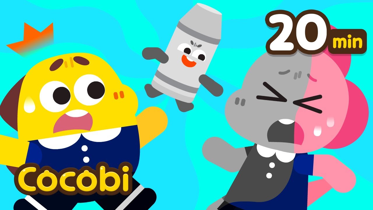 Don't be a Bully, Gray Crayon! | Color Songs For Kids | Cocobi