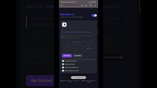 🌓 Dark Mode Toggle – Tailwind CSS + Pure JavaScript