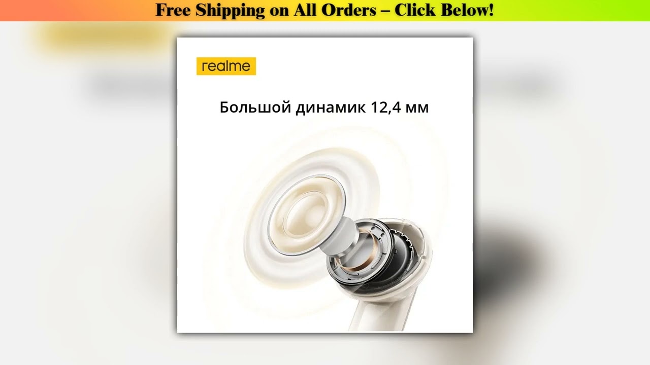 Global Version realme Buds Air 7 52dB Active Noise Cancelling True Wireless Earphone 52Hour