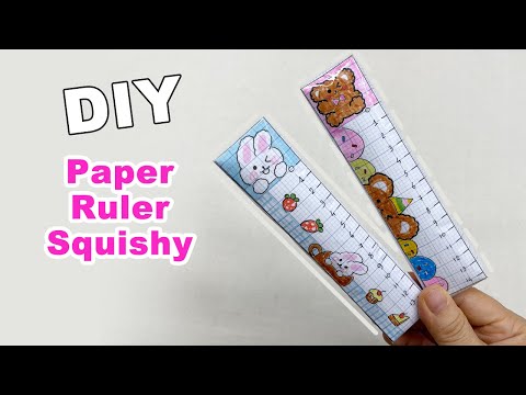 Video ASMR Làm Squishy Thước Kẻ / ASMR- DIY Paper Ruler... - youtube